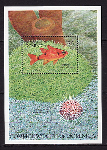 Доминика, 1992, Рыбы, блок